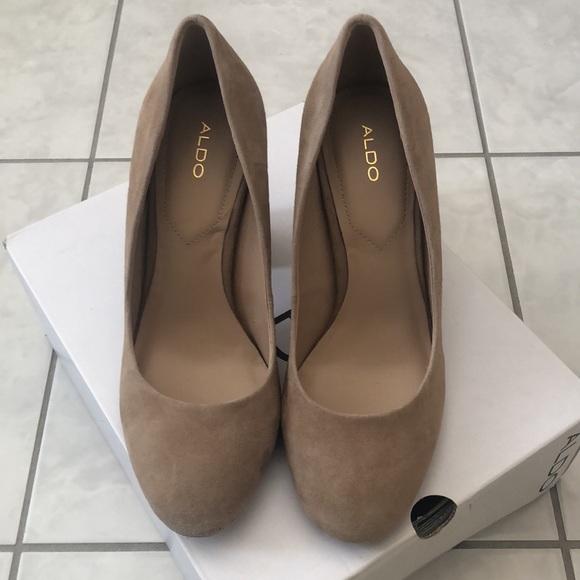 Tan Miryma Block Pumps - Picture 2 of 7